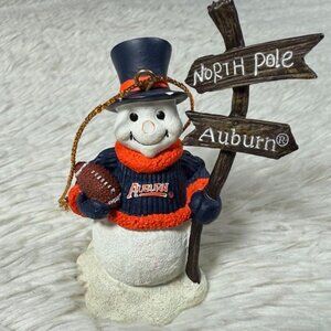 Vintage Collegiate Collectibles Auburn University Football Snowman Ornament